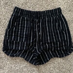 Forever 21 Black Shorts with White Stripes